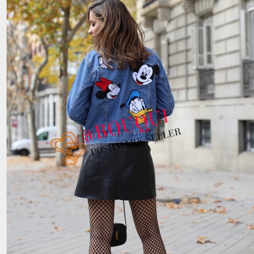 BLOGGERS FAV ZARA MICKEY MOUSE DENIM JACKET - Picture 9 of 9